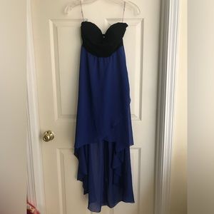 High low two colored dress